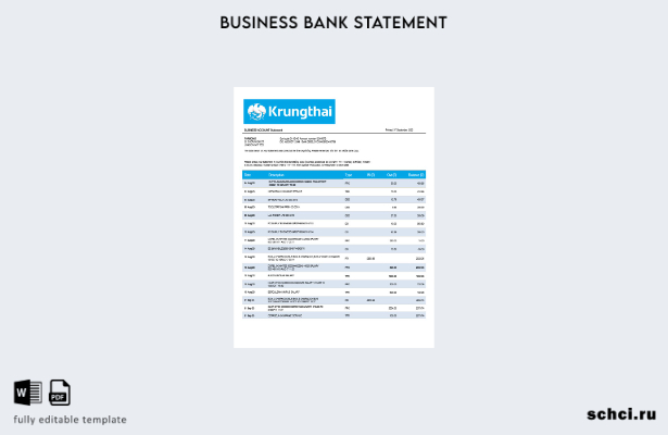 Загрузка в цифровом формате. Положение об организации KrungThai Bank. Шаблон в ф